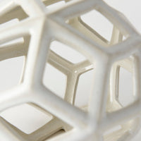 Geom Modern White Ceramic Geometric Object for Stylish Home Decor, Perfect Accent for Any Space