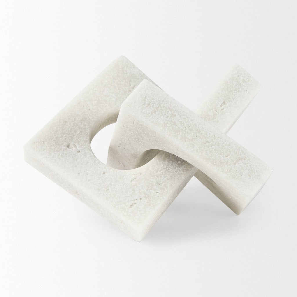 Linx Elegant Granite-Look Resin Sculpture for Stylish Home Decor and Tactile Visual Interest