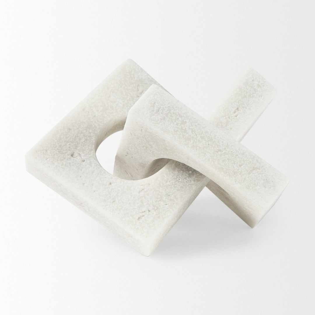 Linx Elegant Granite-Look Resin Sculpture for Stylish Home Decor and Tactile Visual Interest