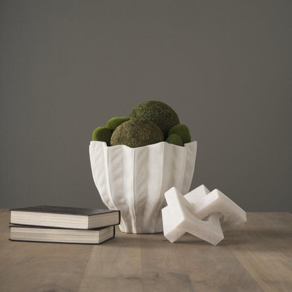 Linx Elegant Granite-Look Resin Sculpture for Stylish Home Decor and Tactile Visual Interest