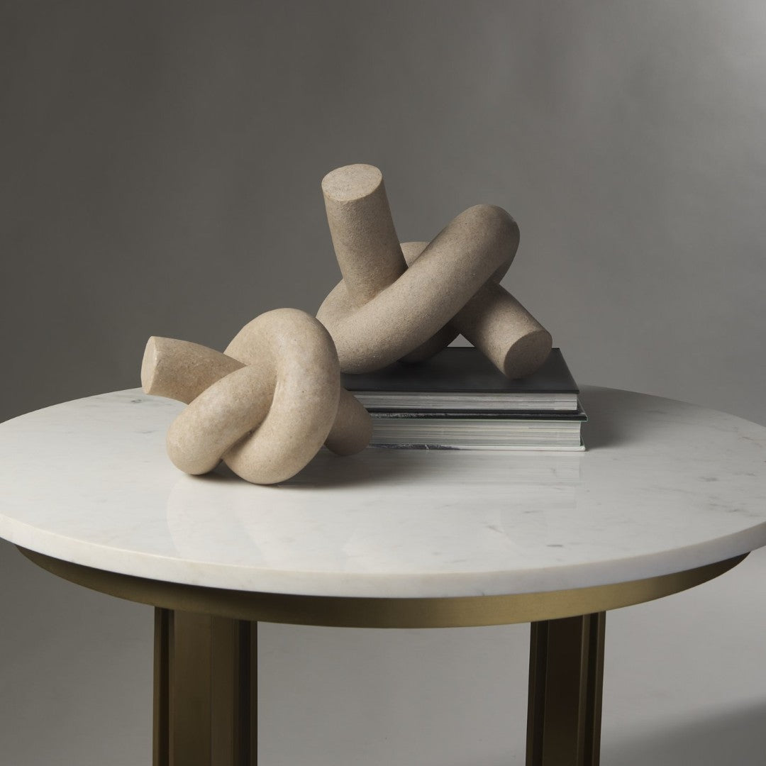 Otto Modern Knot Sculpture - Stylish Decorative Object for Contemporary Home Decor and Staging