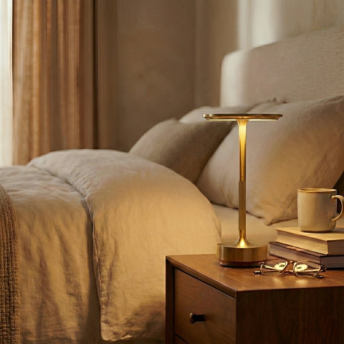 USB Dimmable Dish LED Table Lamp